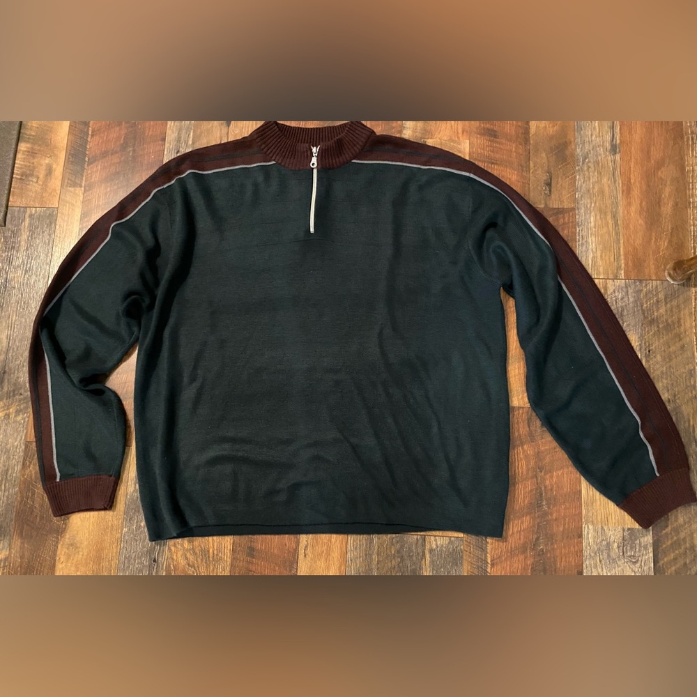 UnionBay size L men’s Y2K acrylic 1/4 zip pullover sweater